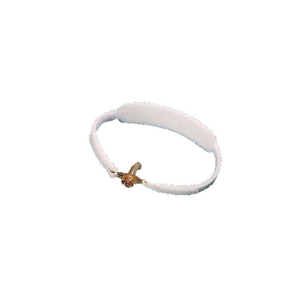 COLLARE REGGICANNULA PER TRACHEOTOMIZZATI. REGOLABILE DA ENTRAMBI I LATI TRAMITE ADESIVO IN VELCRO. PRODOTTO IN POLIAMMIDE. MISU
