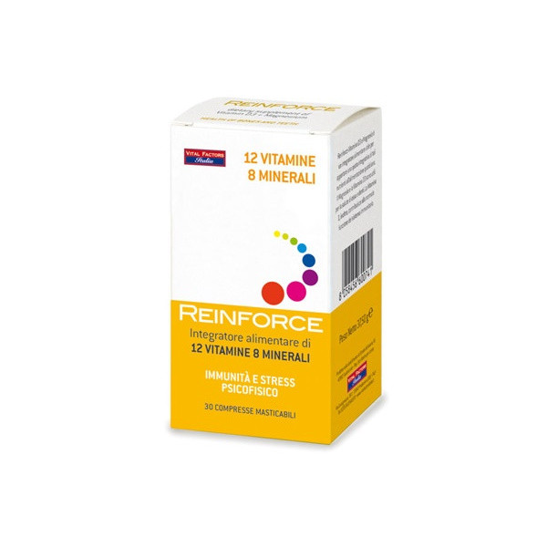 REINFORCE 12 VITAMINE + 8 MINERALI 30 COMPRESSE MASTICABILI