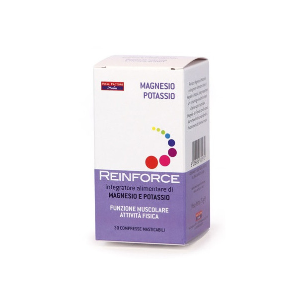 REINFORCE MAGNESIO + POTASSIO 30 COMPRESSE MASTICABILI