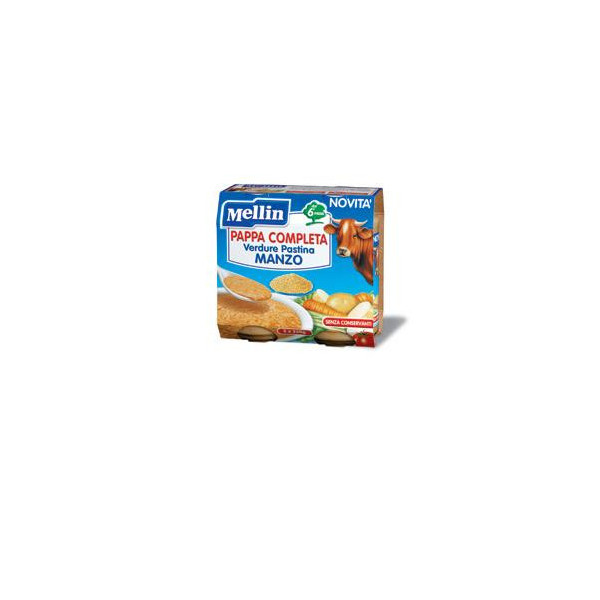 MELLIN PAPPA COMPLETA MANZO 250 G 2 PEZZI