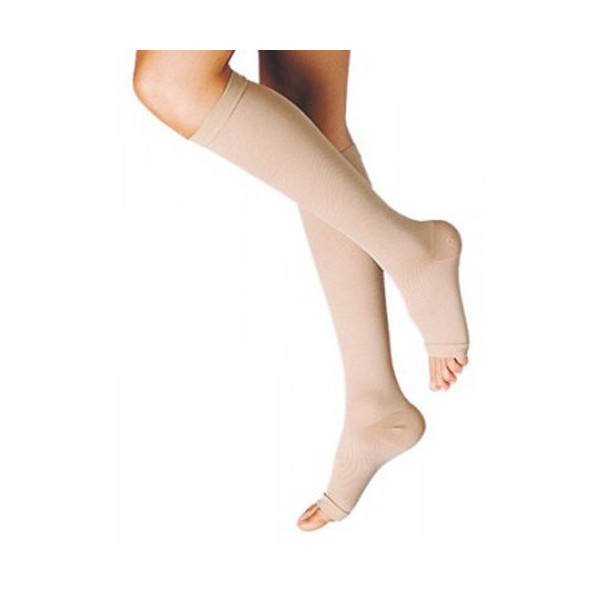 GAMBALETTO TERAPEUTICO DUALSAN A COMPRESSIONE DECRESCENTE KKL2 PUNTA APERTA BEIGE UNISEX 2 1 PAIO