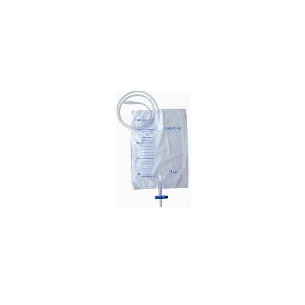 SACCA DI RACCOLTA URINA DA LETTO MONOUSO NON STERILE CAPACITA' 2000 ML CON TUBO DI RACCORDO LUNGHEZZA 130 CM DIAMETRO 5X7 MM VAL