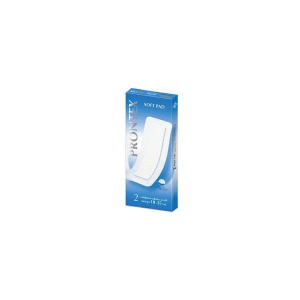 GARZA COMPRESSA PRONTEX SOFT PAD 10X25 CM 2 PEZZI