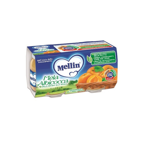 MELLIN OMOGENEIZZATO MELA/ALBICOCCA 100 G 2 PEZZI