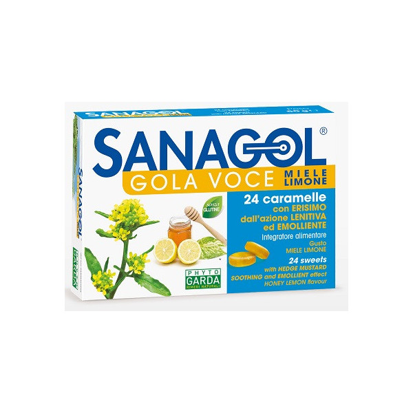 SANAGOL GOLA VOCE MIELE LIMONE 24 CARAMELLE