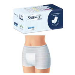 PANNOLONE PER INCONTINENZA FORMATO RETTANGOLARE CON BARRIERA SERENITY 30 PEZZI
