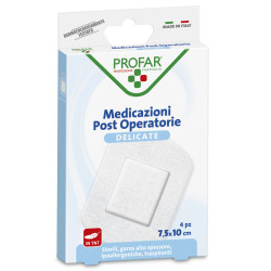 MEDICAZIONE POST OPERATORIA STERILE GARZA ANTIADERENTE 7,5X10 CM 4 PEZZI PROFAR