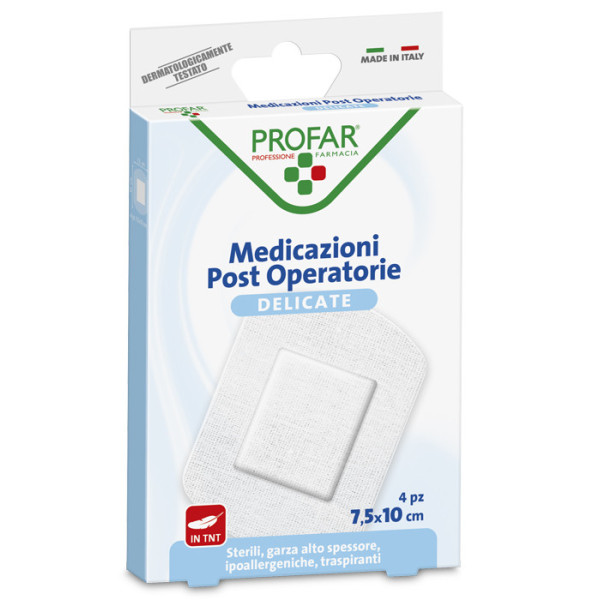 MEDICAZIONE POST OPERATORIA STERILE GARZA ANTIADERENTE 7,5X10 CM 4 PEZZI PROFAR MEDICAZIONE POST OPERATORIA STERILE GARZA ANTIADERENTE 7,5X10 CM 4 PEZZI PROFAR