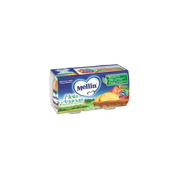 MELLIN OMOGENEIZZATO MELA ANANAS 100 G 2 PEZZI