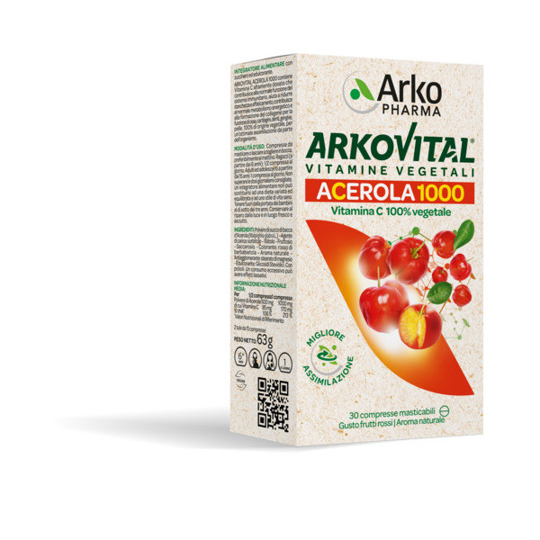 ARKOVITAL ACEROLA 1000 30 COMPRESSE MASTICABILI