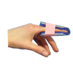 STECCA PER FRATTURA DITA A CAMPANA FARMASPLINT MISURA GRANDE PREFORMATA IN ALLUMINIO MODELLABILE CON IMBOTTITURA IN SPUGNA POLIU