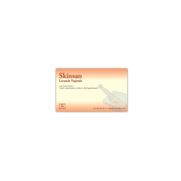 SKINSAN LAVANDA VAGINALE 4 FLACONI 140 ML + 4 CANNULE VAGINALI MONOUSO IN BLISTER