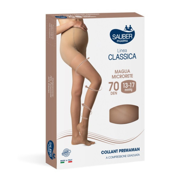 SAUBER COLLANT PREMAMAN 140 DENARI MAGLIA MICRORETE NEUTRO BEIGE 5 LINEA CLASSICA