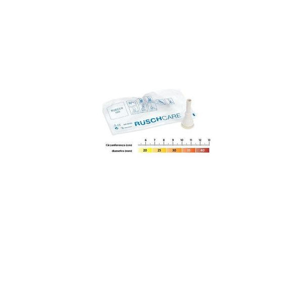 CATETERE ESTERNO RUECCO TIPO CONDOM IN LATTICE SINTETICO WIRUPREN CON SISTEMA DI RACCORDO 35MM 30 PEZZI