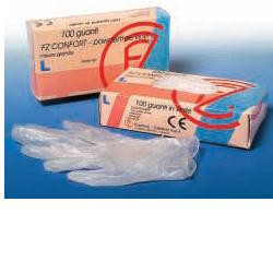 GUANTO IN VINILE CONFORT MISURA EXTRA SMALL ANTIADERENTE BIOCOMPATIBILE UTILIZZABILE ANCHE A CONTATTO CON SOSTANZE ALIMENTARI 10