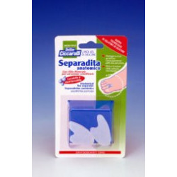 SEPARADITA ANATOMICO PER PIEDE REALIZZATO IN GEL DI SILICONE BIANCO SEMITRASPARENTE SAGOMATO IGIENEPIEDE 2 PEZZI