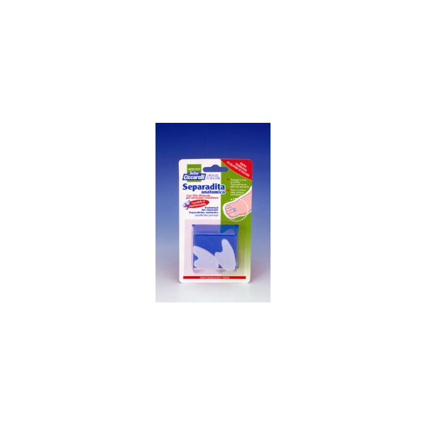 SEPARADITA ANATOMICO PER PIEDE REALIZZATO IN GEL DI SILICONE BIANCO SEMITRASPARENTE SAGOMATO IGIENEPIEDE 2 PEZZI
