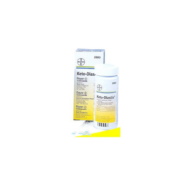 STRISCE MISURAZIONE GLICOSURIA E CHETONURIA KETODIASTIX 50 PEZZI
