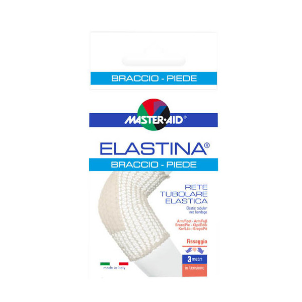 RETE TUBOLARE ELASTICA IPOALLERGENICA MASTER-AID ELASTINA BRACCIO/PIEDE 3 MT IN TENSIONE CALIBRO 4 CM