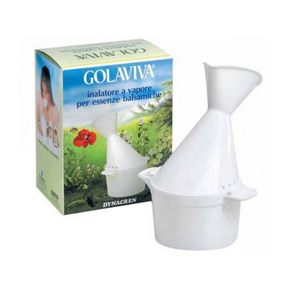 GOLAVIVA INALATORE VAPORE PER INALAZIONI CON ACQUA BOLLENTE ED ESSENZE BALSAMICHE 1 PEZZO