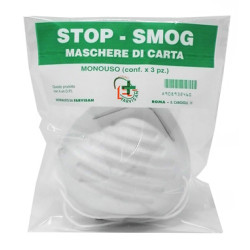 MASCHERE DI CARTA STOP-SMOG MONOUSO 3 PEZZI
