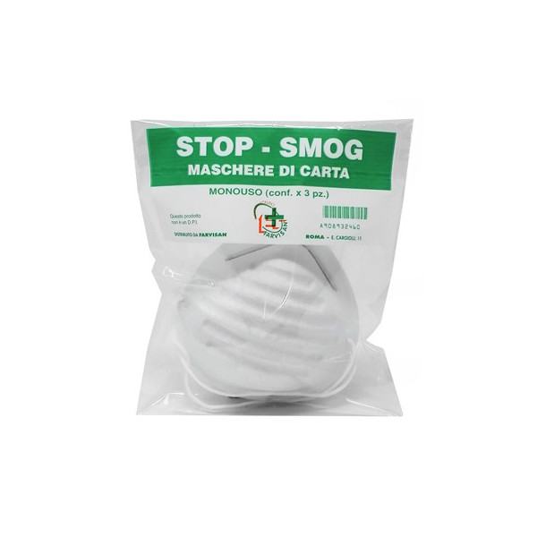 MASCHERE DI CARTA STOP-SMOG MONOUSO 3 PEZZI