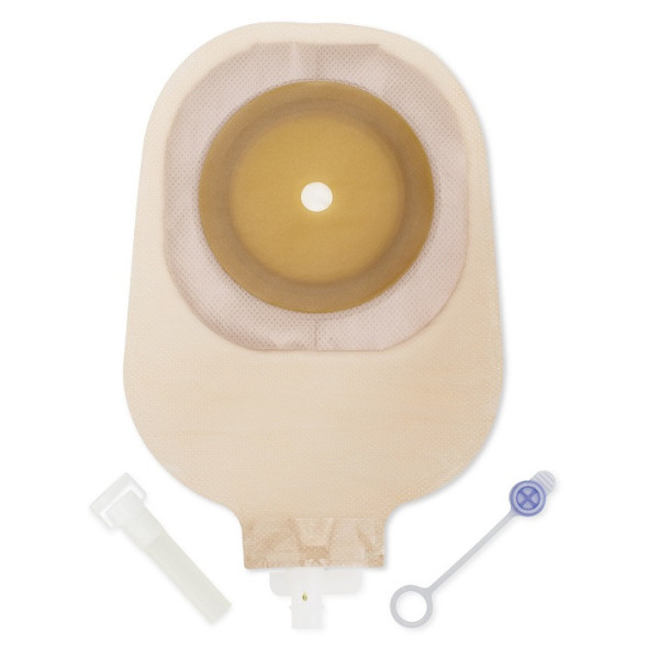 SACCA URO TRASPARENTE CON BARRIERA IDROCOLLOIDALE A SPESSOREDIFFERENZIATO AUTOPORTANTE A PROTEZIONE TOTALE CON BORDO ADESIVO NON