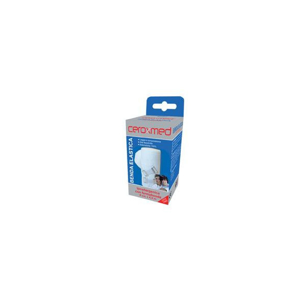 BENDA ELASTICA CEROXMED 6X450 CM CON GANCIO 1 PEZZO