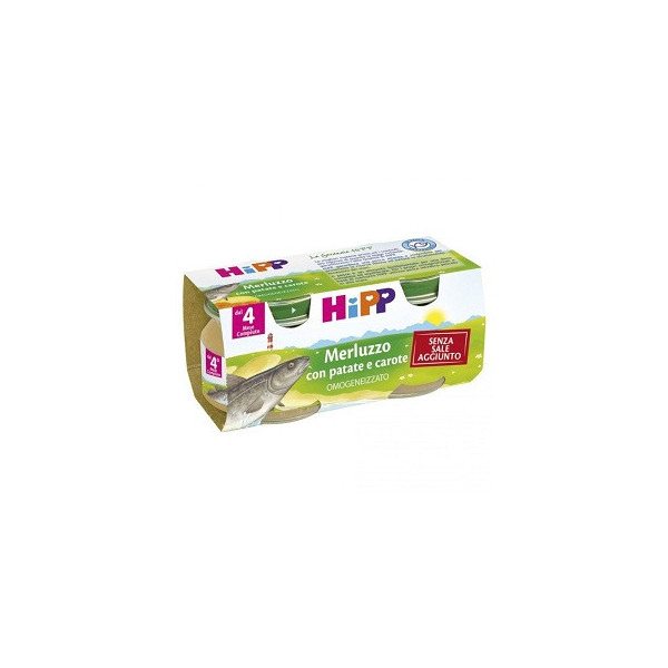 HIPP OMOGENEIZZATO MERLUZZO CAROTE PATATE 2X80 G