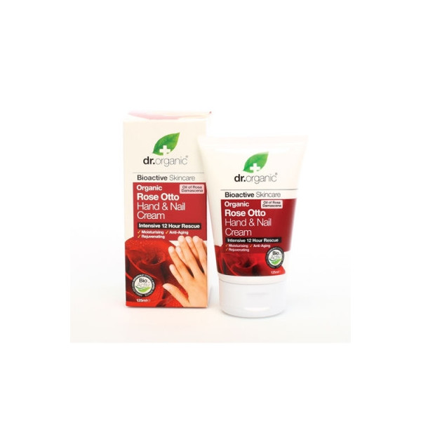DR ORGANIC ROSE OTTO ROSA HAND NAIL CREAM CREMA MANI 125 ML