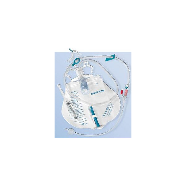 CATETERE IN SILICONE SCANALATO PROFILCATH PRECONNESSO CH14 LUNGHEZZA 40CM + SACCA DI DRENAGGIO DA 2000ML GRADUATA CON TUBO DI SC