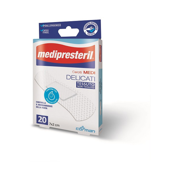 CEROTTO MEDIO MEDIPRESTERIL DELICATO TNT 7X2CM 20 PEZZI