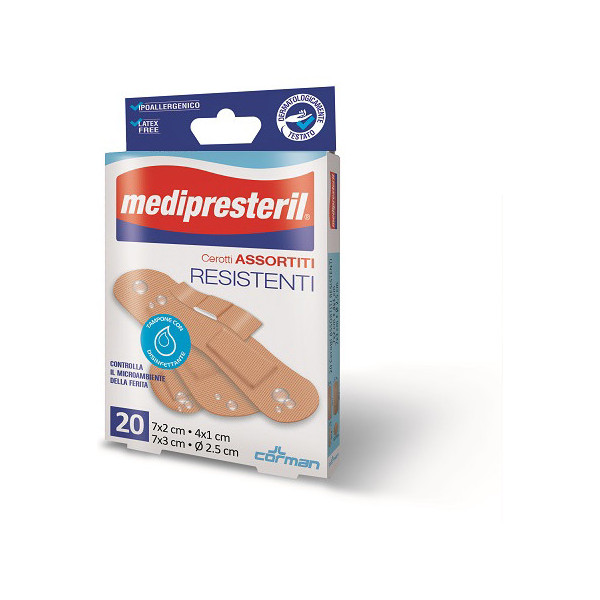 CEROTTI ASSORTITI MEDIPRESTERIL RESISTENTI 20 PEZZI