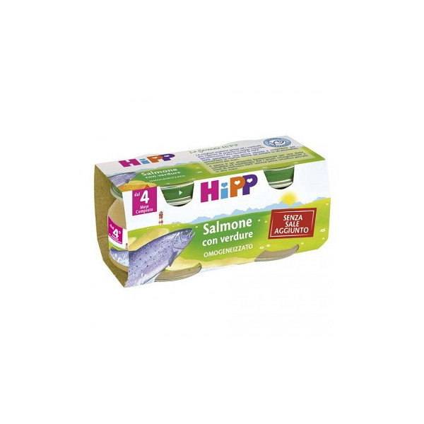 HIPP OMOGENEIZZATO SALMONE CON VERDURE 2X80 G