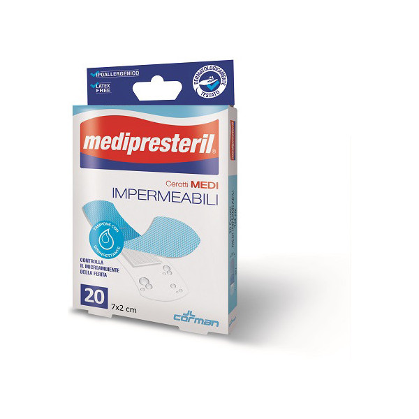 CEROTTI ASSORTITI MEDIPRESTERIL IMPERMEABILI 20 PEZZI