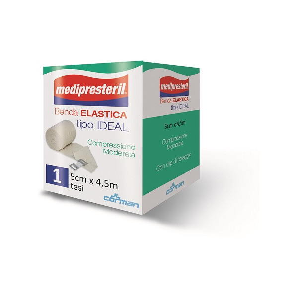 BENDA ELASTICA MEDIPRESTERIL IDEAL COMPRESSIONE MODERATA M4,5X5CM TESI