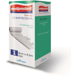 BENDA MEDIPRESTERIL COMPRESSIONE FORTE M4,5X8CM TESI