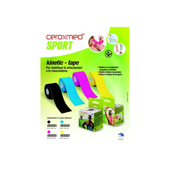 CEROXMED SPORT KINETIC TAPE BLU 1 PEZZO