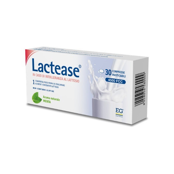 LACTEASE 4500 FCC AROMA MENTA 30 COMPRESSE MASTICABILI