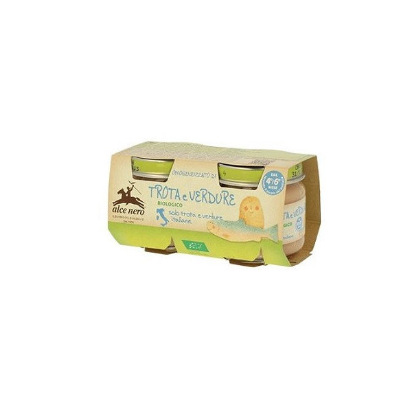 OMOGENEIZZATO TROTA E VERDURE BABY FOOD BIO 2 X 80 G