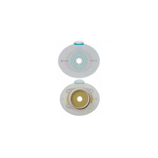 PLACCA PER UROSTOMIA COLOSTOMIA ILEOSTOMIA SENSURA MIO CLICK SISTEMA A DUE PEZZI FLANGIA 40 MM FORO RITAGLIABILE 25-35 MM 5 PEZZ