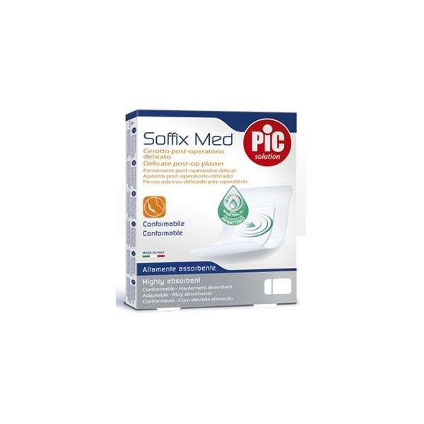 CEROTTO PIC SOFFIX MED IN TNT CON TAMPONE CENTRALE ASSORBENTE STERILE MONOUSO 30X10 CM STERILI ANTIBATTERICO 3 PEZZI