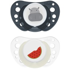 CHICCO SUCCHIETTI AIR BLU LUMI SILICONE 16-36 MESI 2 PEZZI