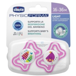CHICCO SUCCHIETTO LIGHT GIRL SILICONE 16-36 MESI 2 PEZZI