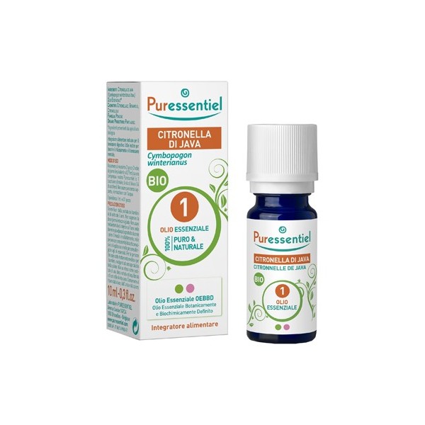 PURESSENTIEL CITRONELLA JAVA OLIO ESSENZIALE BIO 10 ML