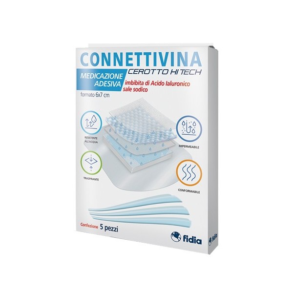 CEROTTO CONNETTIVINA HITECH 6 X 7 CM 5 PEZZI