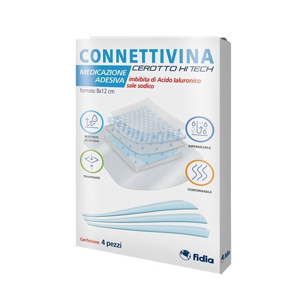 CEROTTO CONNETTIVINA HITECH 8 X 12 CM 4 PEZZI