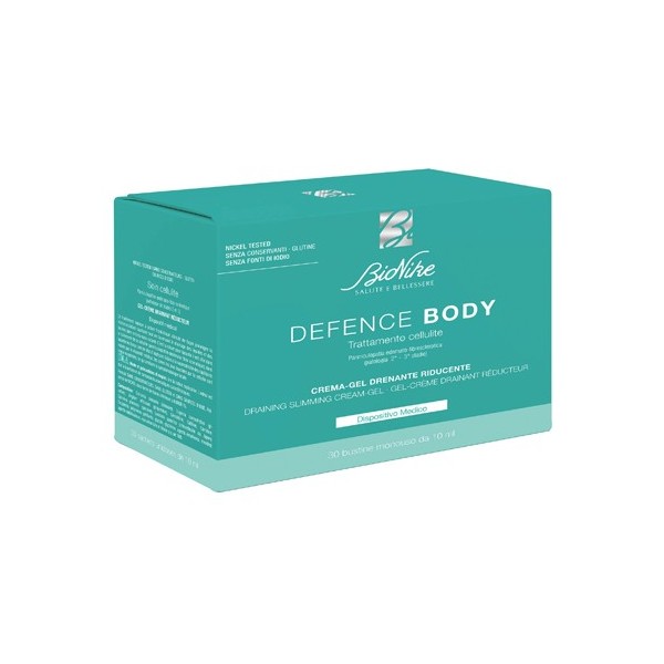 DEFENCE BODY TRATTAMENTO CELLULITE CREMA GEL DRENANTE RIDUCENTE 30 BUSTINE DA 10 ML