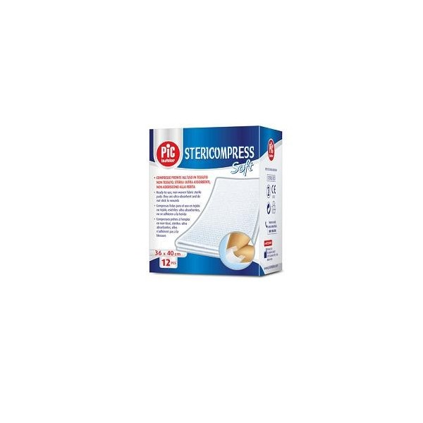 STERICOMPRESS SOFT XL GARZA TNT 18X40CM 12 PEZZI