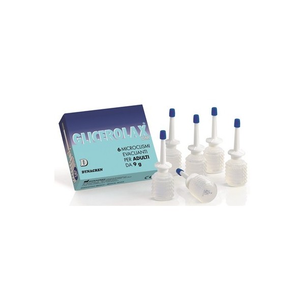GLICEROLAX ADULTI MICROCLISMI EVACUANTI 6 PEZZI X 9 G CONTIENE AMIDO DI RISO
